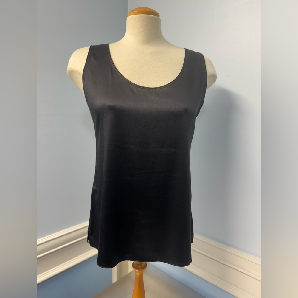 Luisa Cerano Silk Black Sleeveless Top